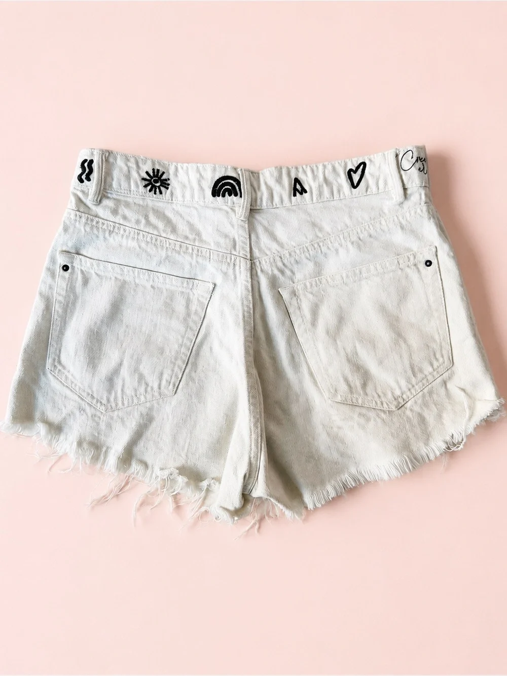 Tennis x Andrea Agudelo (Limited Edition) Embroidered Denim Shorts